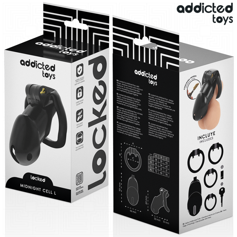 Addicted Toys Locked - Mindnight Cell Gabbia Pene Taglia L - ADDICTED TOYS LOCKED - Costrittivi | erosidea.com