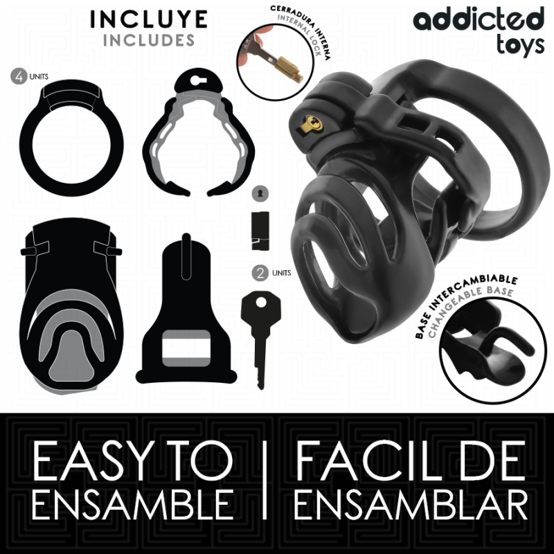 Addicted Toys Locked - Gabbia Pene Con Bloccaggio Eterno 9 Cm - ADDICTED TOYS LOCKED - Costrittivi | erosidea.com