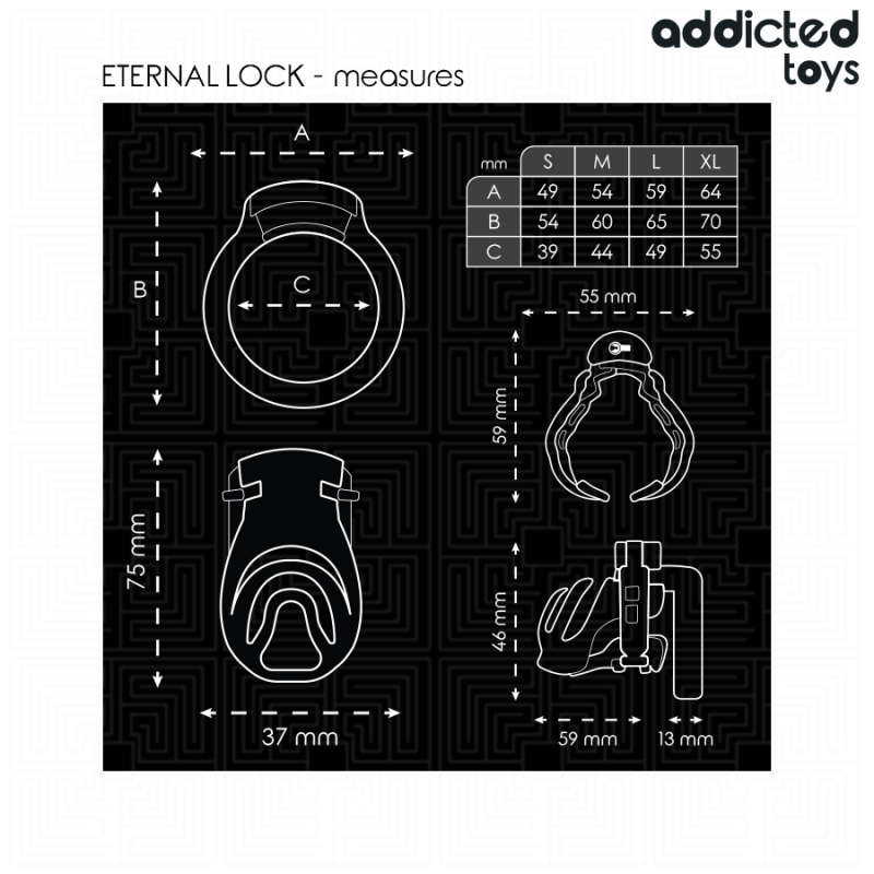 Addicted Toys Locked - Gabbia Pene Con Bloccaggio Eterno 9 Cm - ADDICTED TOYS LOCKED - Costrittivi | erosidea.com