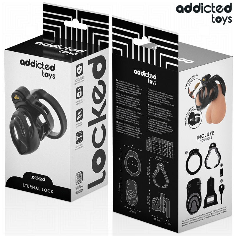 Addicted Toys Locked - Gabbia Pene Con Bloccaggio Eterno 9 Cm - ADDICTED TOYS LOCKED - Costrittivi | erosidea.com