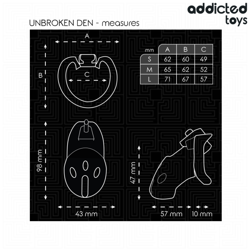 Addicted Toys Locked - Gabbia Pene Den Non Rottura 98 Cm - ADDICTED TOYS LOCKED - Costrittivi | erosidea.com