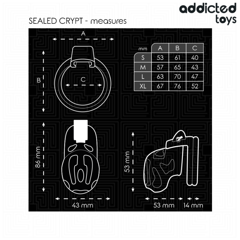 Addicted Toys Locked - Gabbia Pene Sigillata Crypt 8 Cm - ADDICTED TOYS LOCKED - Costrittivi | erosidea.com