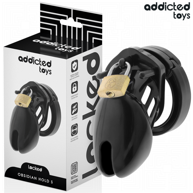 Addicted Toys Locked - Gabbia Pene Obsidian Hold Taglia S - ADDICTED TOYS LOCKED - Costrittivi | erosidea.com