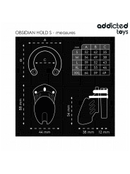 Addicted Toys Locked - Gabbia Pene Obsidian Hold Taglia S - ADDICTED TOYS LOCKED - Costrittivi | erosidea.com