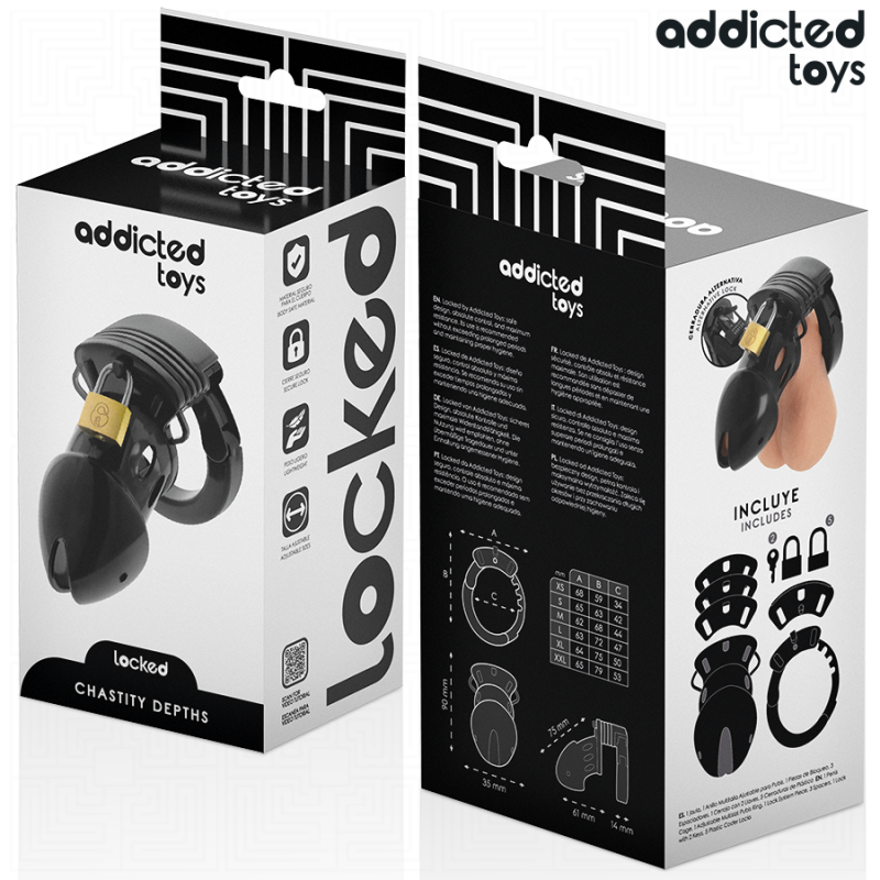 Addicted Toys Bloccato - Gabbia Pene Profonda Di Castit€ 75 Cm - ADDICTED TOYS LOCKED - Costrittivi | erosidea.com