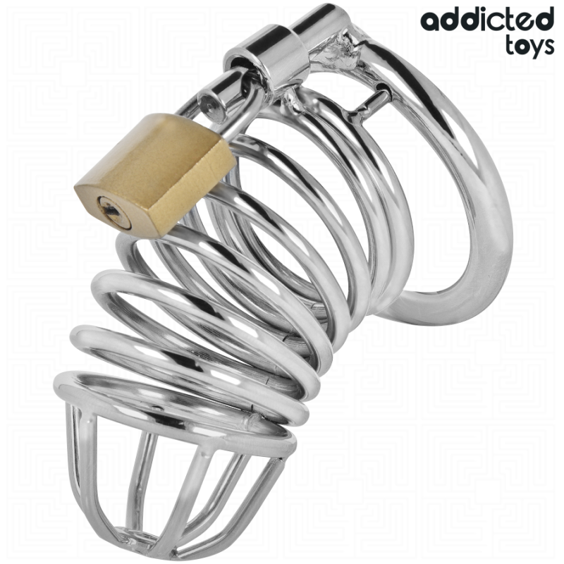 Addicted Toys Locked - Gabbia Pene Metallo Con Cellule Di Ferro Taglia M - ADDICTED TOYS LOCKED - Costrittivi | erosidea.com