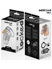 Addicted Toys Locked - Gabbia Pene Metallo Con Cellule Di Ferro Taglia M - ADDICTED TOYS LOCKED - Costrittivi | erosidea.com