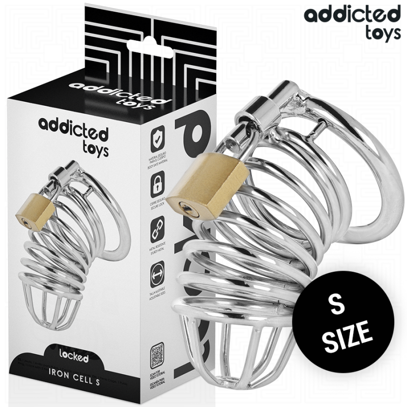 Addicted Toys Locked - Gabbia Pene Metallo Con Cellule Di Ferro 4 Cm Taglia S - ADDICTED TOYS LOCKED - Costrittivi | erosidea.com