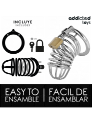 Addicted Toys Locked - Gabbia Pene Metallo Con Cellule Di Ferro 4 Cm Taglia S - ADDICTED TOYS LOCKED - Costrittivi | erosidea.com
