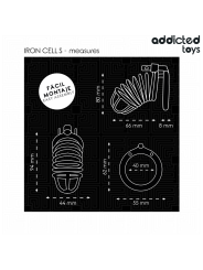 Addicted Toys Locked - Gabbia Pene Metallo Con Cellule Di Ferro 4 Cm Taglia S - ADDICTED TOYS LOCKED - Costrittivi | erosidea.com