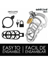 Addicted Toys Locked - Gabbia Pene Con Serratura In Argento Taglia M - ADDICTED TOYS LOCKED - Costrittivi | erosidea.com