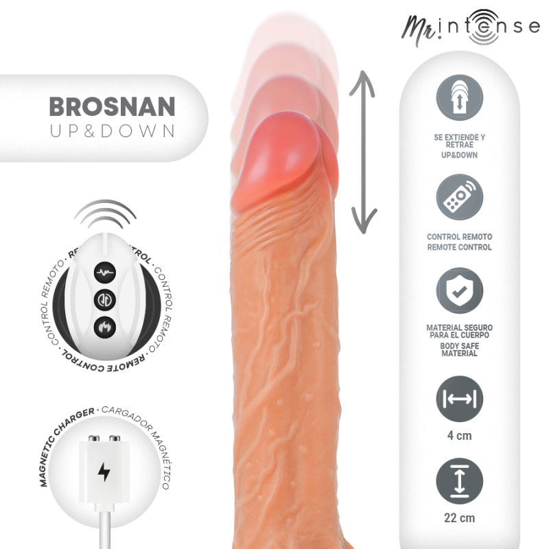 Mr Intense - Brosnan Dildo Realistico 22 cm x 4 cm - MR. INTENSE - Vibratori Realistici | erosidea.com