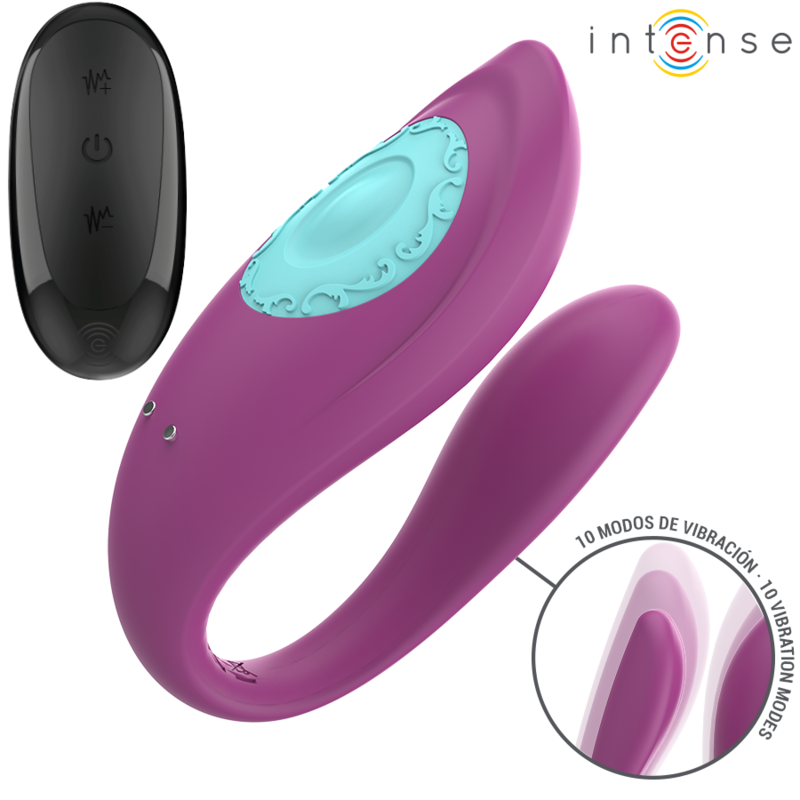 Intense - Annie Vibratore E Stimolatore A Forma Di U Telecomando Viola - INTENSE COUPLES TOYS - Vibratori | erosidea.com