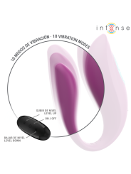 Intense - Annie Vibratore E Stimolatore A Forma Di U Telecomando Viola - INTENSE COUPLES TOYS - Vibratori | erosidea.com