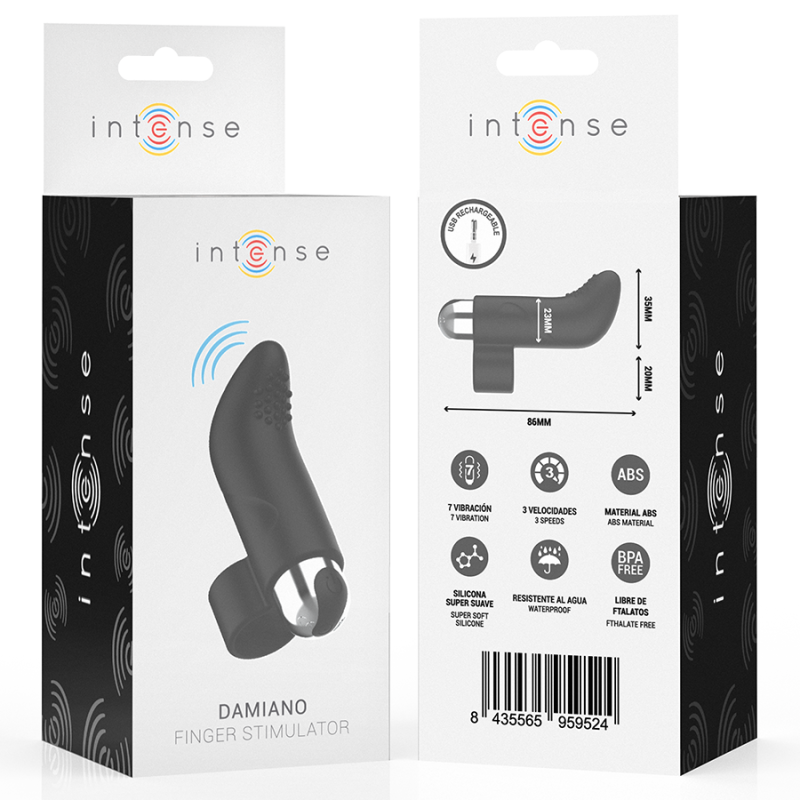 Stimolatore Da Dito Intense Damiano Ricaricabile - INTENSE FUN - Vibratori Mini | erosidea.com