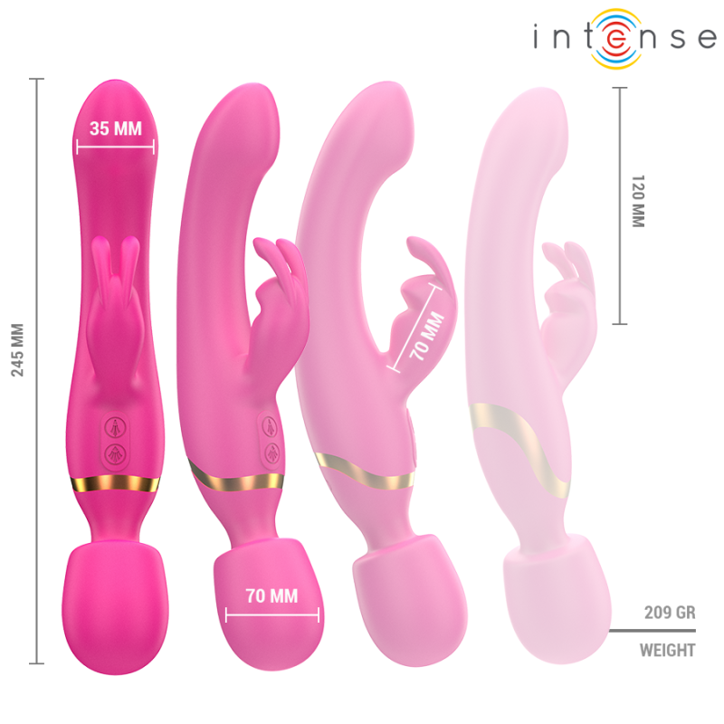 Intense - Winona Doppio Vibratore Rabbit E Bacchetta - INTENSE FUN - Vibratori Rabbit | erosidea.com