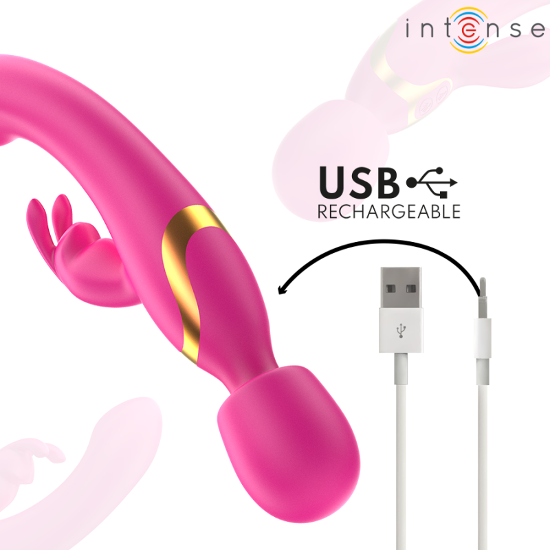 Intense - Winona Doppio Vibratore Rabbit E Bacchetta - INTENSE FUN - Vibratori Rabbit | erosidea.com