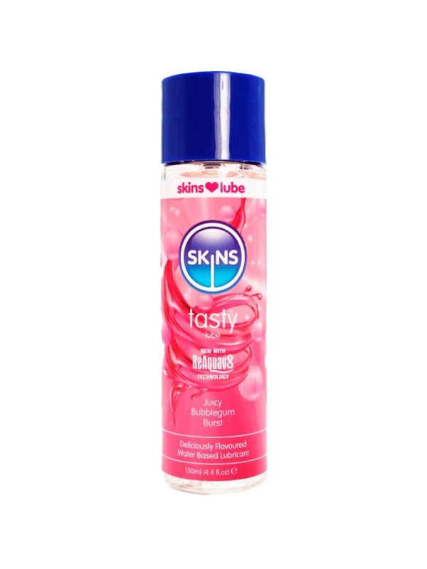 Skins - Lubrificante Gustoso A Base D'acqua Bubblegum 130 Ml - SKINS - Aromatizzati e Commestibili | erosidea.com