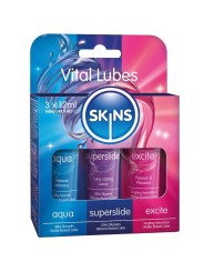 Skins - Kit Lubrificanti Vitali Aqua Superslide & Excite 3 X 12 Ml - SKINS - Monodose e Pocket | erosidea.com