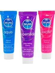 Skins - Kit Lubrificanti Vitali Aqua Superslide & Excite 3 X 12 Ml - SKINS - Monodose e Pocket | erosidea.com
