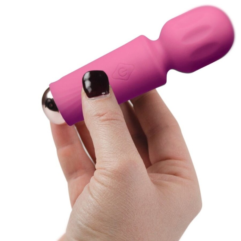 Rocks-Off - Mini Bacchetta Ricaricabile 16 Funzioni Rosa Peonia - ROCKS-OFF - Magic Wand | erosidea.com