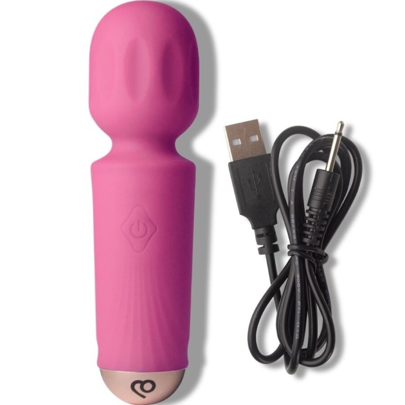 Rocks-Off - Mini Bacchetta Ricaricabile 16 Funzioni Rosa Peonia - ROCKS-OFF - Magic Wand | erosidea.com