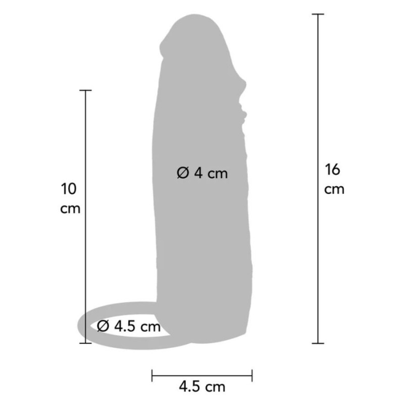 Get Real - Guaina Vibrante Per Pene In Silicone Per Pelle Idratata Caramello 16 Cm - GET REAL - Guaine e Prolunghe | erosidea.com
