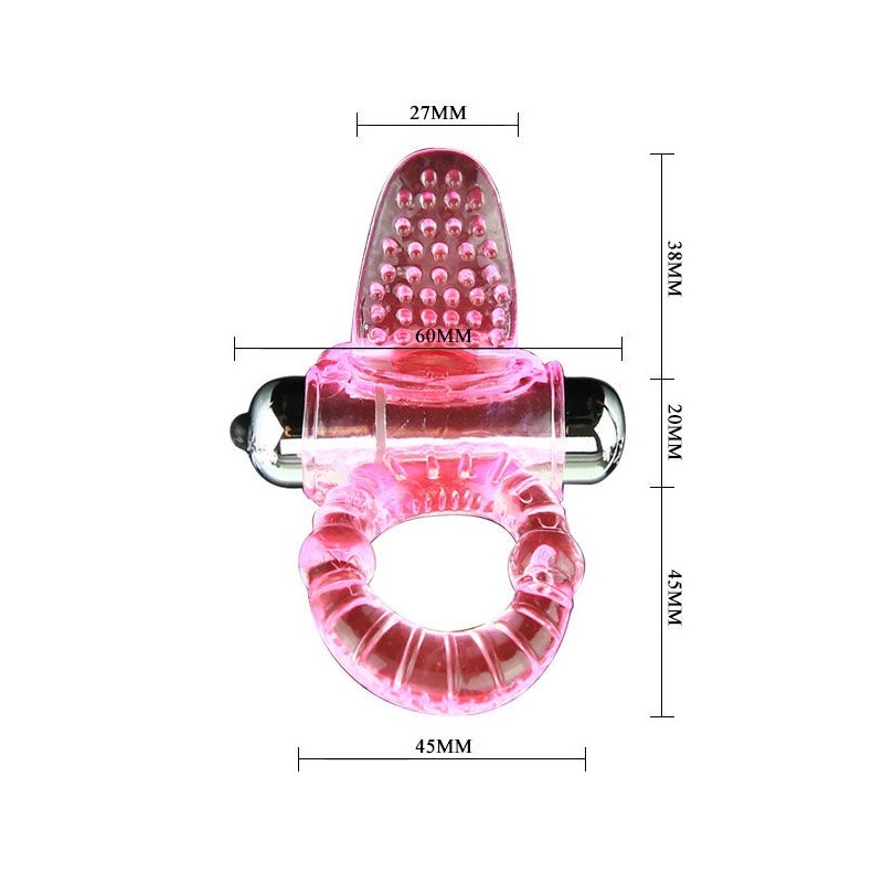 Vibratore Anello Dolce Abs 10 Ritmi Anello Pene Rosa - BAILE FOR HIM - Vibratori | erosidea.com