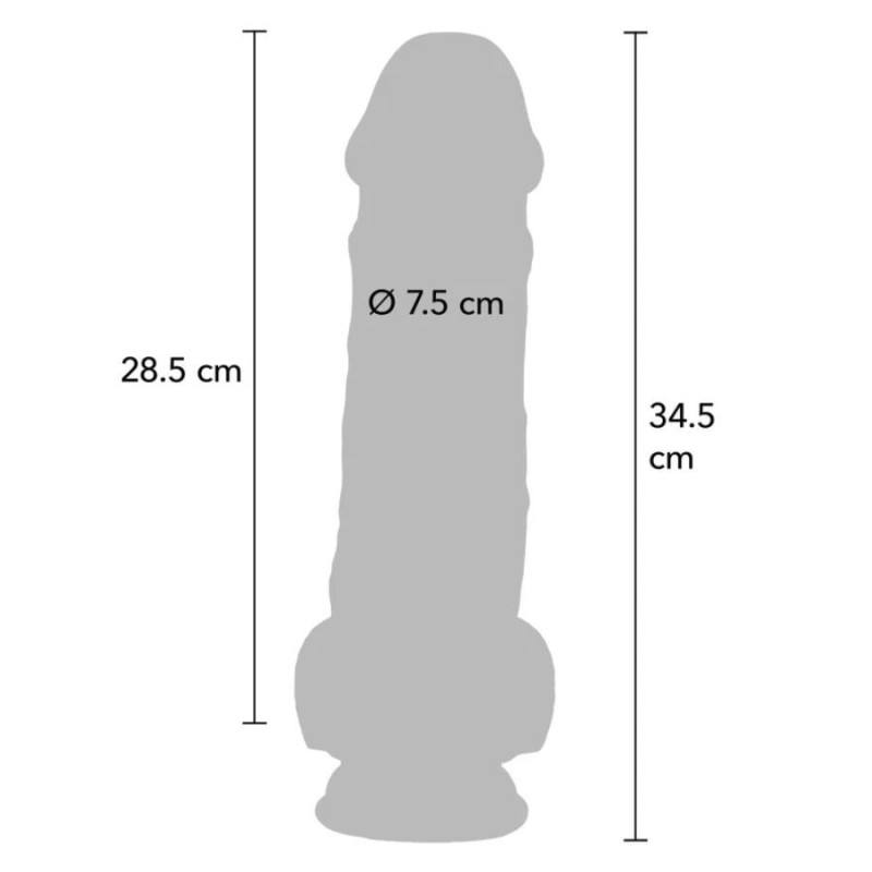 Get Real - Pene Realistico Deluxe Con Testicoli Extra Spessi 345 Cm - GET REAL - Dildo Realistici | erosidea.com