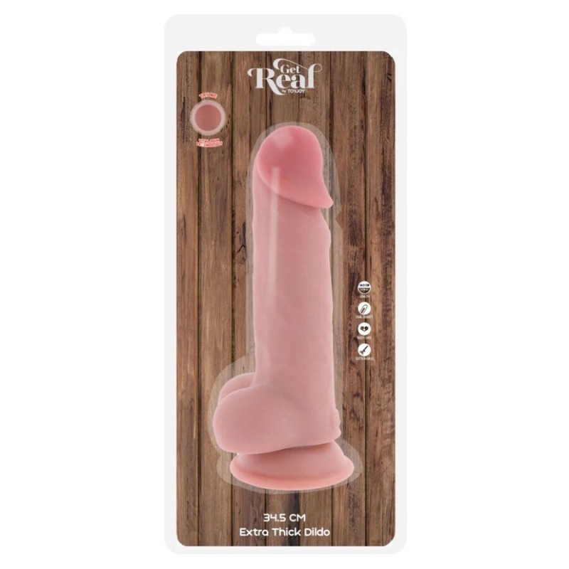 Get Real - Pene Realistico Deluxe Con Testicoli Extra Spessi 345 Cm - GET REAL - Dildo Realistici | erosidea.com
