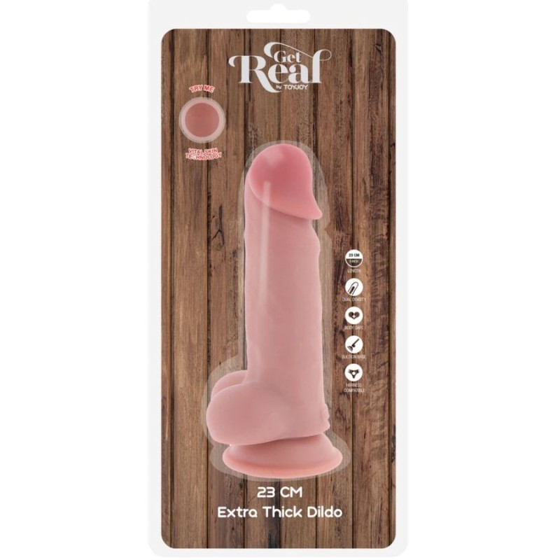 Get Real - Pene Realistico Deluxe Con Testicoli Extra Spessi 23 Cm - GET REAL - Dildo Realistici | erosidea.com