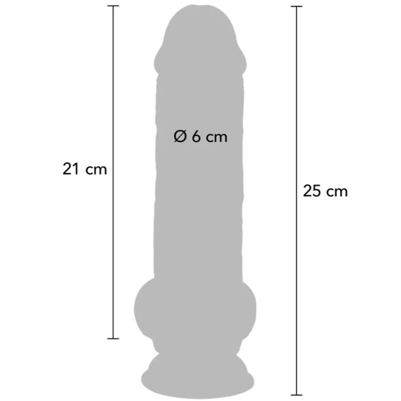 Get Real - Pene Realistico Deluxe Con Testicoli Extra Spessi 25 Cm - GET REAL - Dildo Realistici | erosidea.com