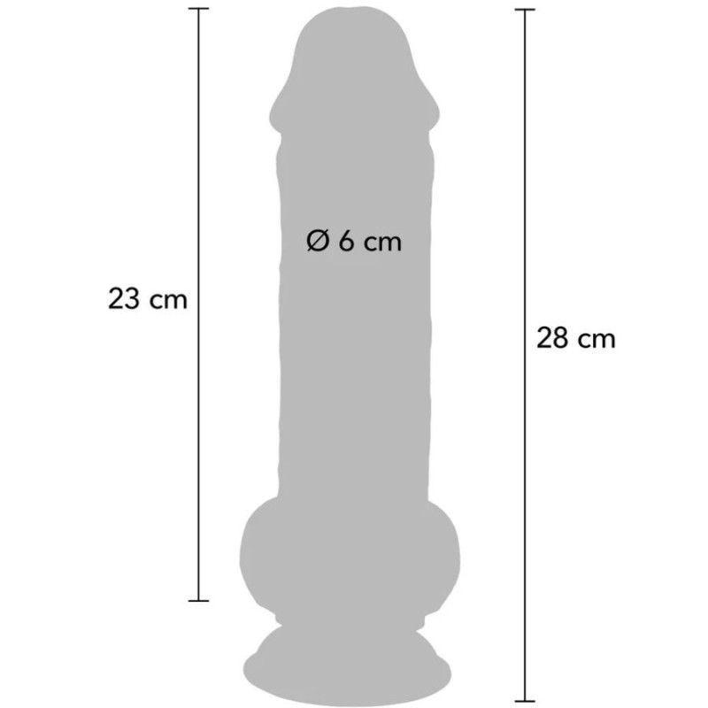 Get Real - Pene Realistico Deluxe Con Testicoli Extra Spessi 28 Cm - GET REAL - Dildo Realistici | erosidea.com