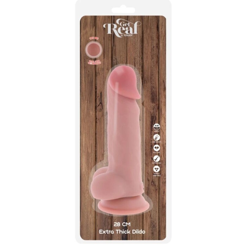 Get Real - Pene Realistico Deluxe Con Testicoli Extra Spessi 28 Cm - GET REAL - Dildo Realistici | erosidea.com