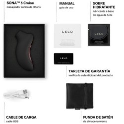 LELO - SONA 3 CRUISE MASSAGGIATORE CLITORIDEO SONICO NERO - Lelo - Succhia Clitoride | erosidea.com