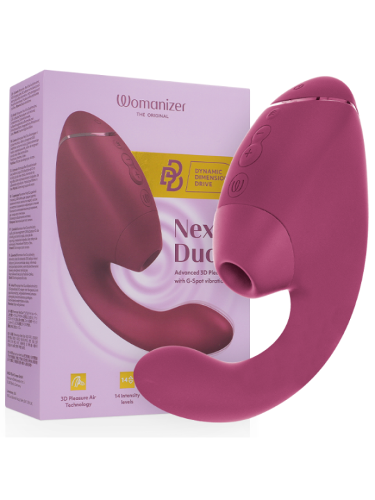 Womanizer - Duo Next Stimolatore Doppio Clitorideo E Punto G Rosa Scuro - WOMANIZER - Succhia Clitoride | erosidea.com