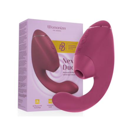 Womanizer - Duo Next Stimolatore Doppio Clitorideo E Punto G Rosa Scuro - WOMANIZER - Succhia Clitoride | erosidea.com