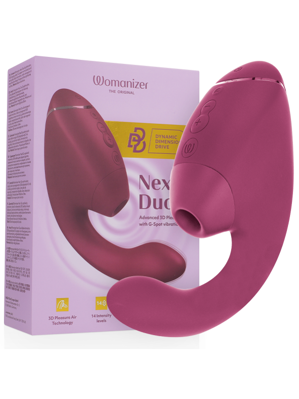 Womanizer - Duo Next Stimolatore Doppio Clitorideo E Punto G Rosa Scuro - WOMANIZER - Succhia Clitoride | erosidea.com