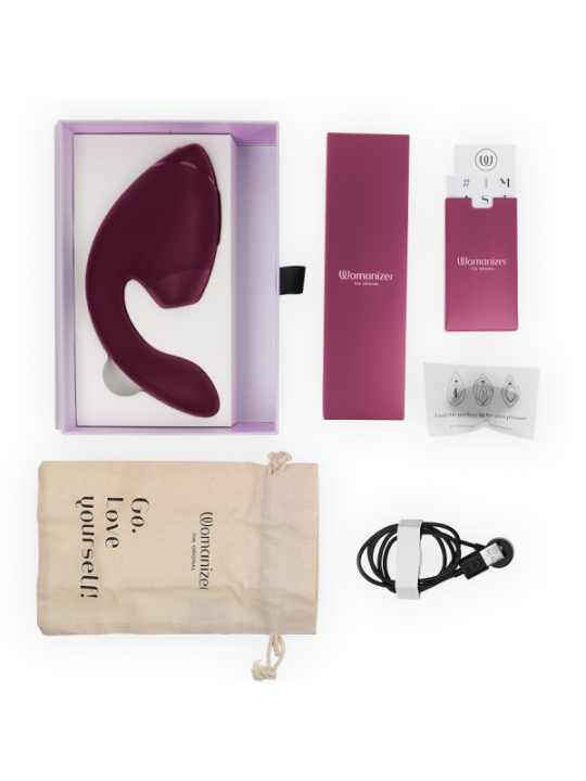 Womanizer - Duo Next Stimolatore Doppio Clitorideo E Punto G Rosa Scuro - WOMANIZER - Succhia Clitoride | erosidea.com