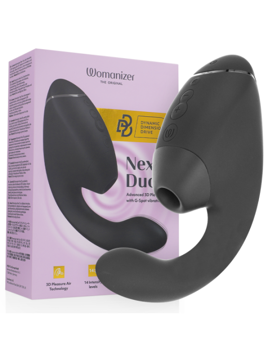 Womanizer - Duo Next Stimolatore Doppio Clitoride E Punto G Nero - WOMANIZER - Succhia Clitoride | erosidea.com