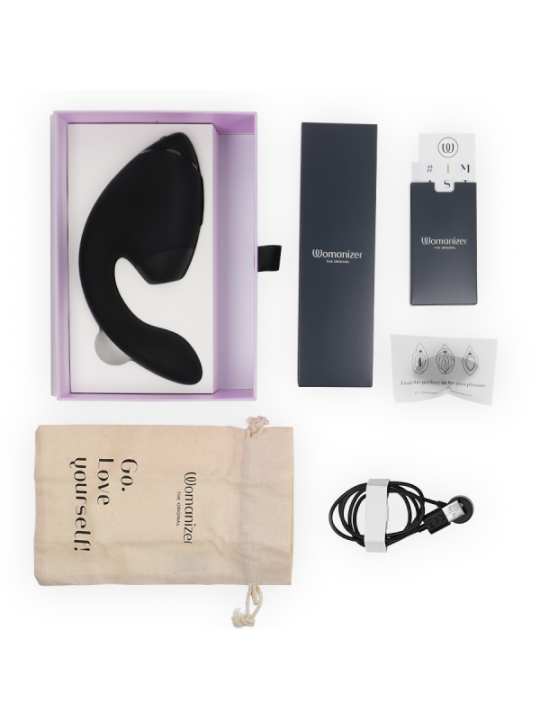 Womanizer - Duo Next Stimolatore Doppio Clitoride E Punto G Nero - WOMANIZER - Succhia Clitoride | erosidea.com
