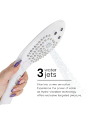 Stimolatore Doppio Womanizer Soffione Doccia Wave Bianco - WOMANIZER - Succhia Clitoride | erosidea.com