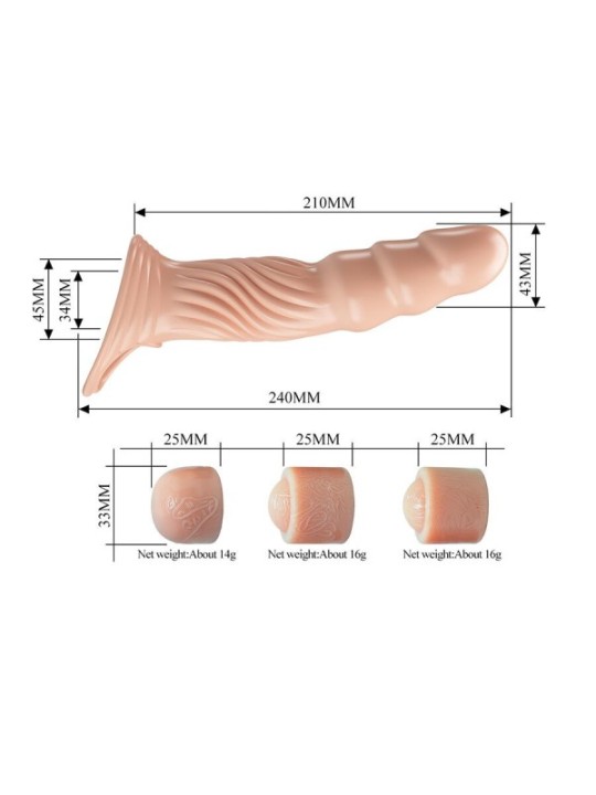Pretty Love - Guaina Per Pene Testurizzata Con Estensori - FOR HIM - Guaine e Prolunghe | erosidea.com