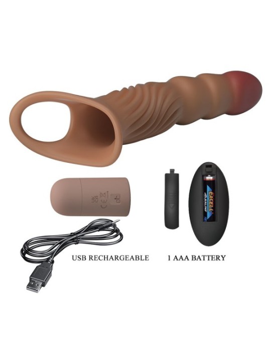 Pretty Love - Guaina Per Pene Testurizzata Con Vibrazione E Telecomando - FOR HIM - Guaine e Prolunghe | erosidea.com