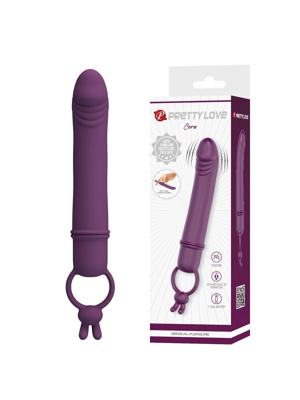 Pretty Love - Cora Vibratore A Forma Di Pene Con Anello Di Resistenza - FOR HIM - Vibratori | erosidea.com