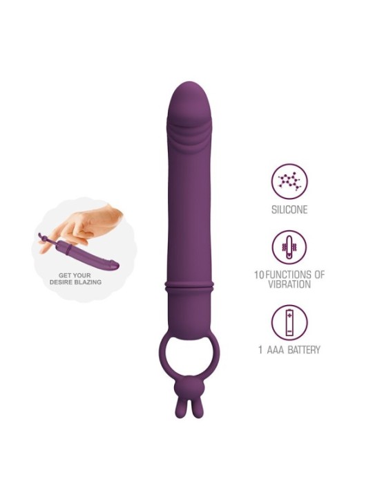 Pretty Love - Cora Vibratore A Forma Di Pene Con Anello Di Resistenza - FOR HIM - Vibratori | erosidea.com