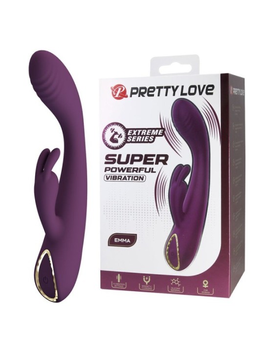Pretty Love - Emma Vibratore Viola Con Stimolatore Rabbit - HIGH TECH - Vibratori Rabbit | erosidea.com