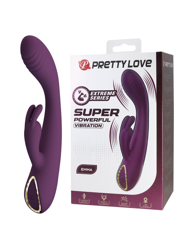 Pretty Love - Emma Vibratore Viola Con Stimolatore Rabbit - HIGH TECH - Vibratori Rabbit | erosidea.com