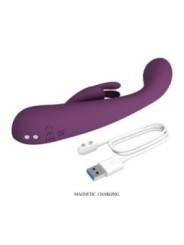 Pretty Love - Emma Vibratore Viola Con Stimolatore Rabbit - HIGH TECH - Vibratori Rabbit | erosidea.com