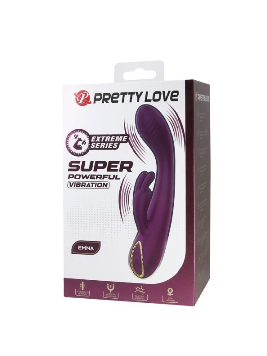 Pretty Love - Emma Vibratore Viola Con Stimolatore Rabbit - HIGH TECH - Vibratori Rabbit | erosidea.com